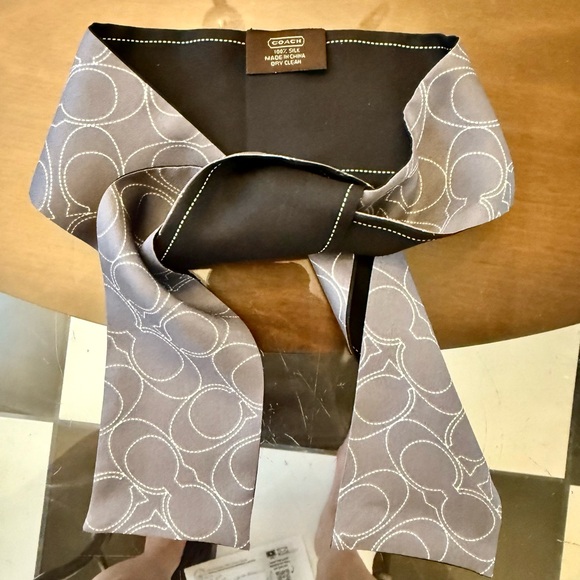 FREE Coach Navy and Gray Silk Scarf nwot with a $360 purchase. - Picture 1 of 4